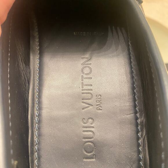 Louis Vuitton Big Logo Buckle Black Monte Carlo Loafers Size 9 - Picture 8 of 8